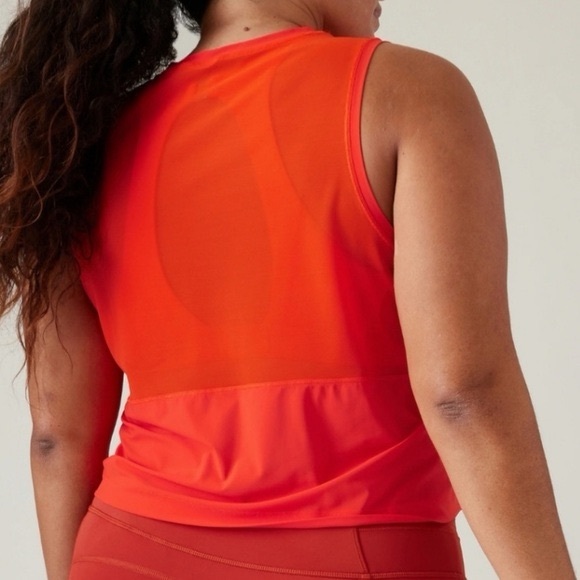 ATHLETA Ultimate Muscle Training Tank size XL Bright Orange Red NEW - Picture 2 of 6